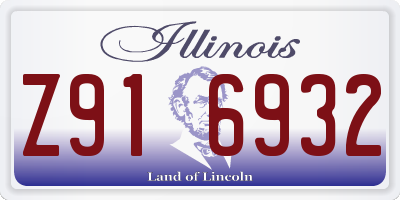 IL license plate Z916932