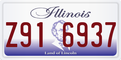 IL license plate Z916937