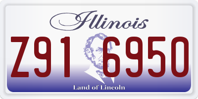 IL license plate Z916950