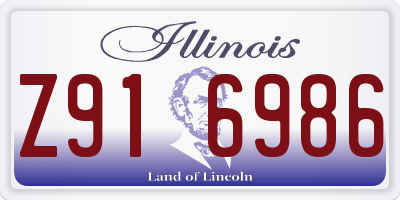 IL license plate Z916986