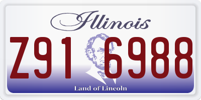 IL license plate Z916988