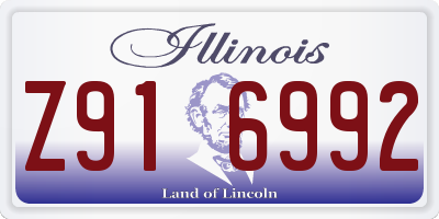 IL license plate Z916992