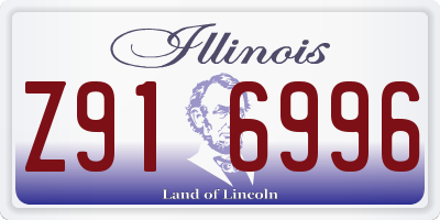 IL license plate Z916996