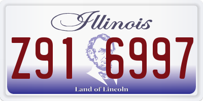 IL license plate Z916997