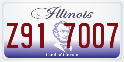 IL license plate Z917007