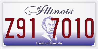 IL license plate Z917010