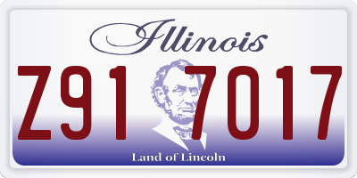 IL license plate Z917017