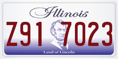 IL license plate Z917023