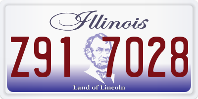 IL license plate Z917028