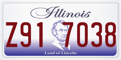 IL license plate Z917038