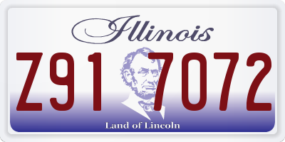 IL license plate Z917072