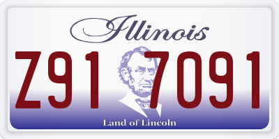 IL license plate Z917091