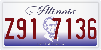 IL license plate Z917136