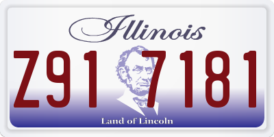 IL license plate Z917181