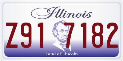 IL license plate Z917182