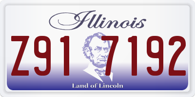 IL license plate Z917192