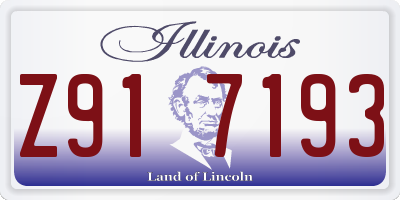 IL license plate Z917193