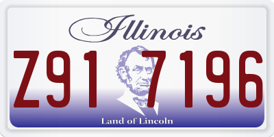 IL license plate Z917196