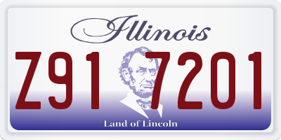 IL license plate Z917201