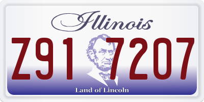 IL license plate Z917207