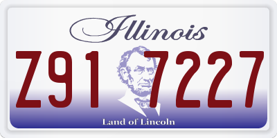 IL license plate Z917227