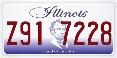 IL license plate Z917228