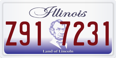 IL license plate Z917231