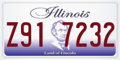 IL license plate Z917232