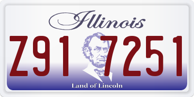 IL license plate Z917251