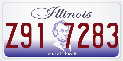 IL license plate Z917283