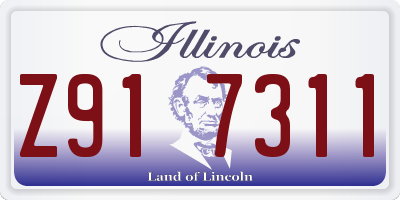 IL license plate Z917311