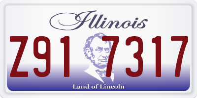 IL license plate Z917317