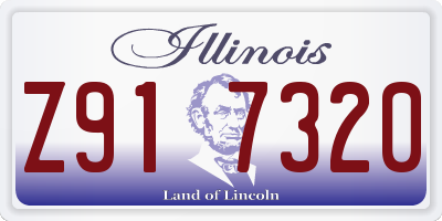 IL license plate Z917320