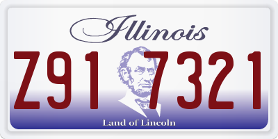 IL license plate Z917321
