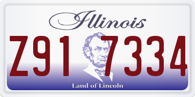 IL license plate Z917334