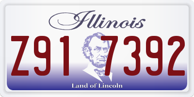 IL license plate Z917392