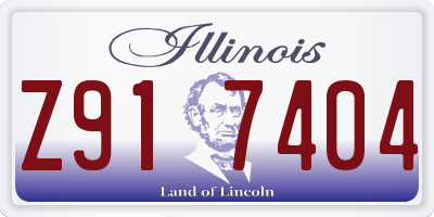 IL license plate Z917404