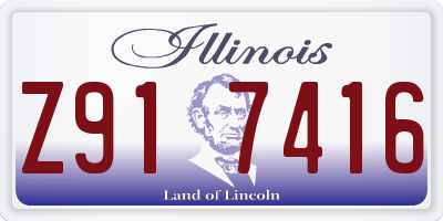 IL license plate Z917416