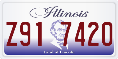 IL license plate Z917420