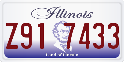 IL license plate Z917433