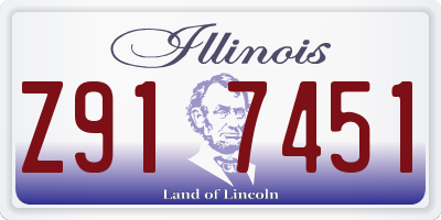 IL license plate Z917451