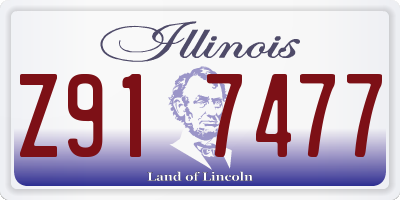 IL license plate Z917477