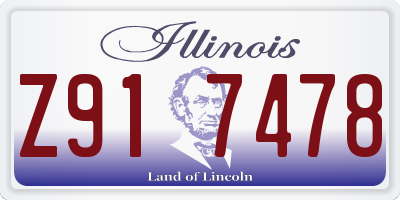 IL license plate Z917478