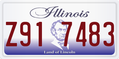 IL license plate Z917483
