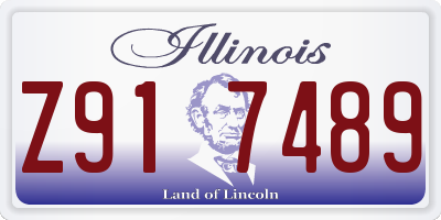 IL license plate Z917489