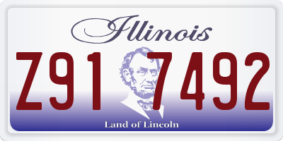 IL license plate Z917492