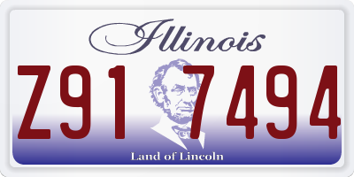 IL license plate Z917494