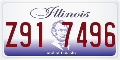 IL license plate Z917496