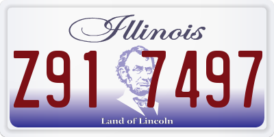 IL license plate Z917497