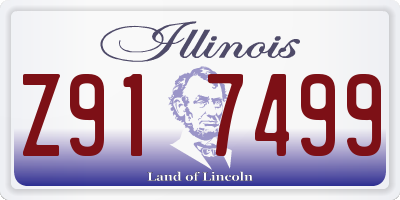 IL license plate Z917499